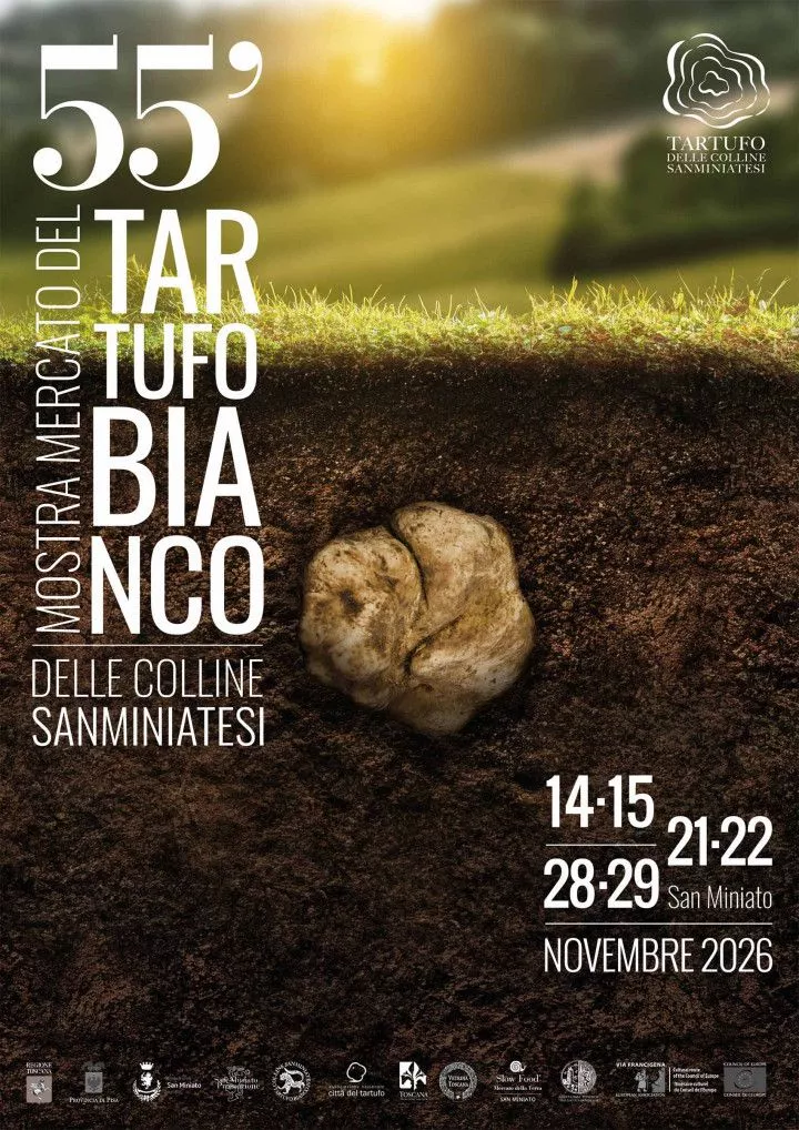 Locandina della 55&deg; Mostra Mercato del Tartufo Bianco delle Colline Sanminiatesi